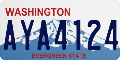 WA license plate AYA4124