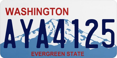 WA license plate AYA4125