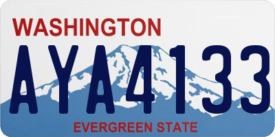 WA license plate AYA4133