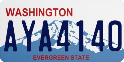 WA license plate AYA4140
