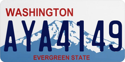WA license plate AYA4149