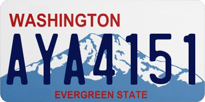 WA license plate AYA4151