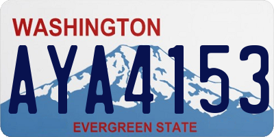 WA license plate AYA4153