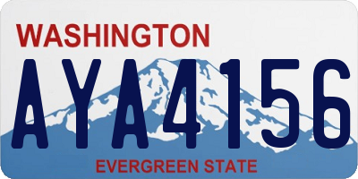 WA license plate AYA4156