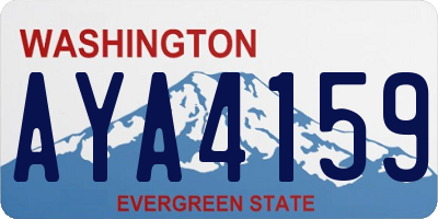 WA license plate AYA4159