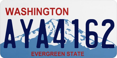 WA license plate AYA4162