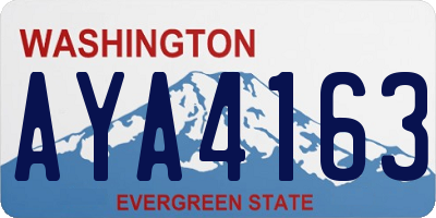 WA license plate AYA4163