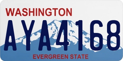 WA license plate AYA4168