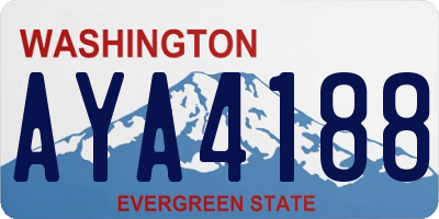 WA license plate AYA4188