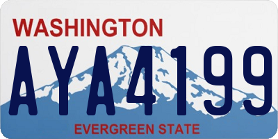 WA license plate AYA4199
