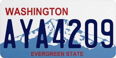 WA license plate AYA4209