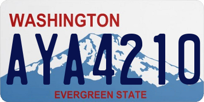 WA license plate AYA4210