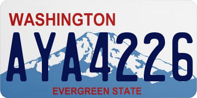 WA license plate AYA4226