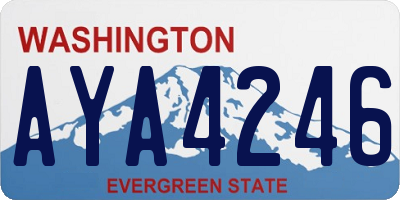 WA license plate AYA4246