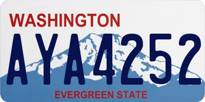 WA license plate AYA4252