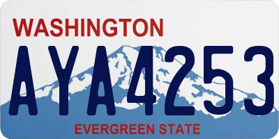 WA license plate AYA4253