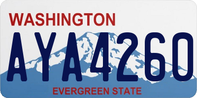 WA license plate AYA4260