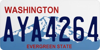 WA license plate AYA4264
