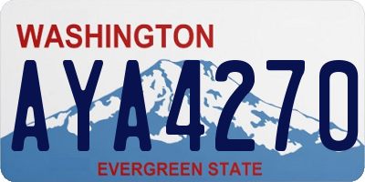 WA license plate AYA4270