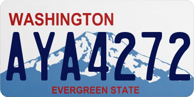 WA license plate AYA4272