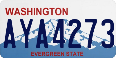 WA license plate AYA4273