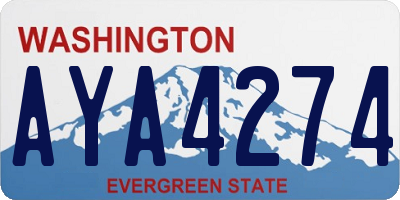WA license plate AYA4274