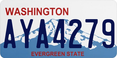 WA license plate AYA4279
