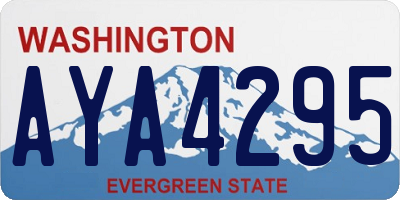 WA license plate AYA4295