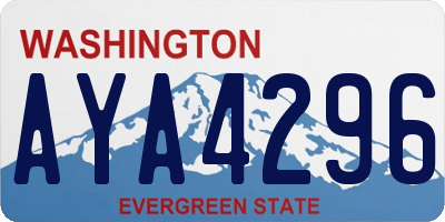 WA license plate AYA4296