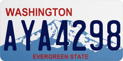 WA license plate AYA4298