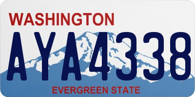 WA license plate AYA4338