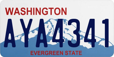 WA license plate AYA4341