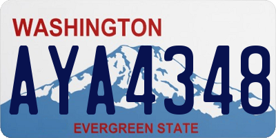 WA license plate AYA4348