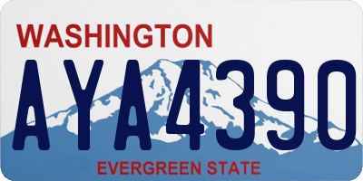 WA license plate AYA4390