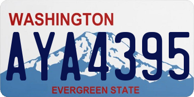WA license plate AYA4395