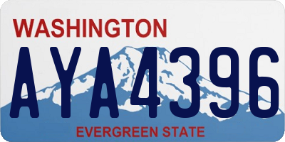 WA license plate AYA4396