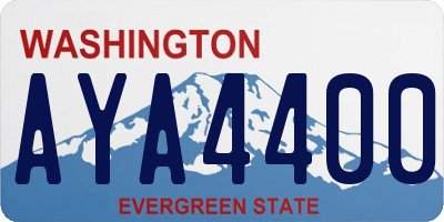 WA license plate AYA4400