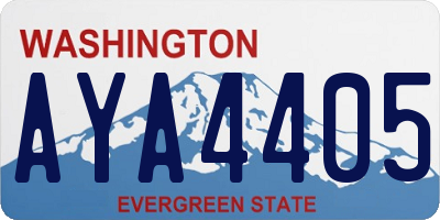 WA license plate AYA4405