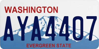 WA license plate AYA4407