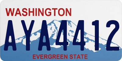 WA license plate AYA4412