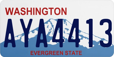 WA license plate AYA4413