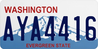 WA license plate AYA4416
