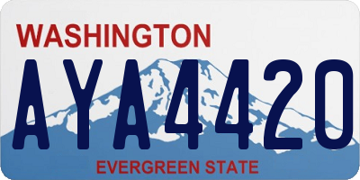 WA license plate AYA4420