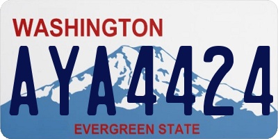 WA license plate AYA4424