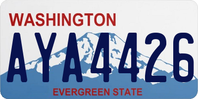 WA license plate AYA4426