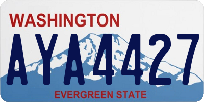 WA license plate AYA4427