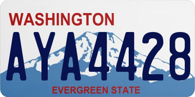 WA license plate AYA4428