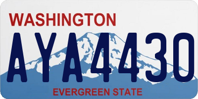 WA license plate AYA4430