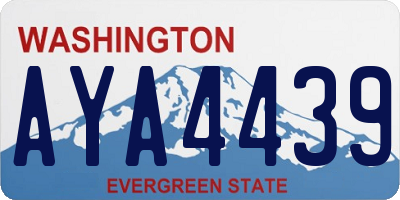 WA license plate AYA4439