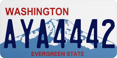 WA license plate AYA4442